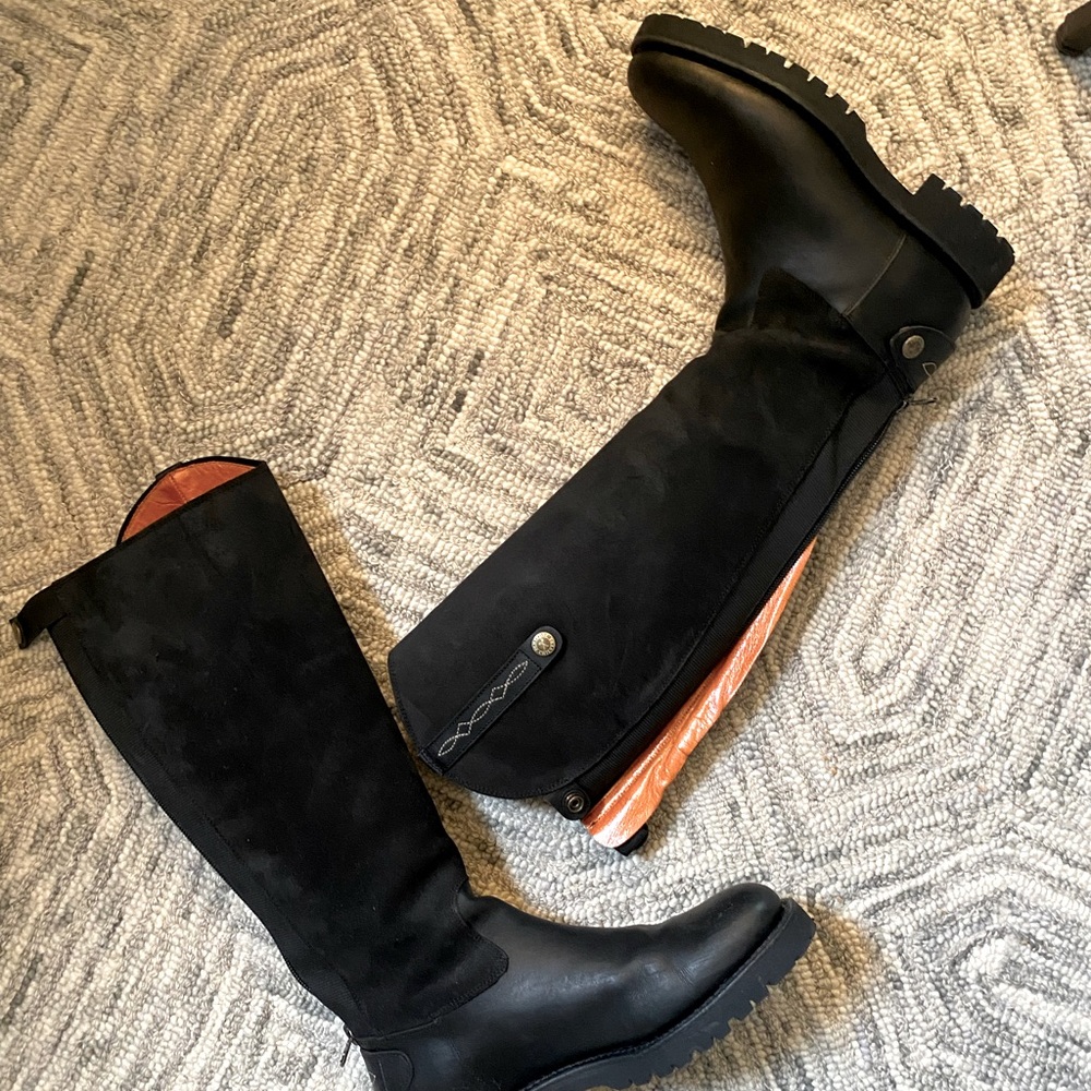 Black Suede Riding Boot NWT - Penelope Chilvers